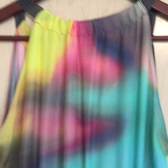 Elie TahariYork Sleeveless Watercolor Maxi Dress, - Picture 3 of 8